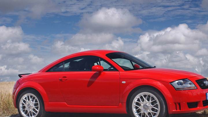 2003 Audi TT Coupe Side Pose In Red